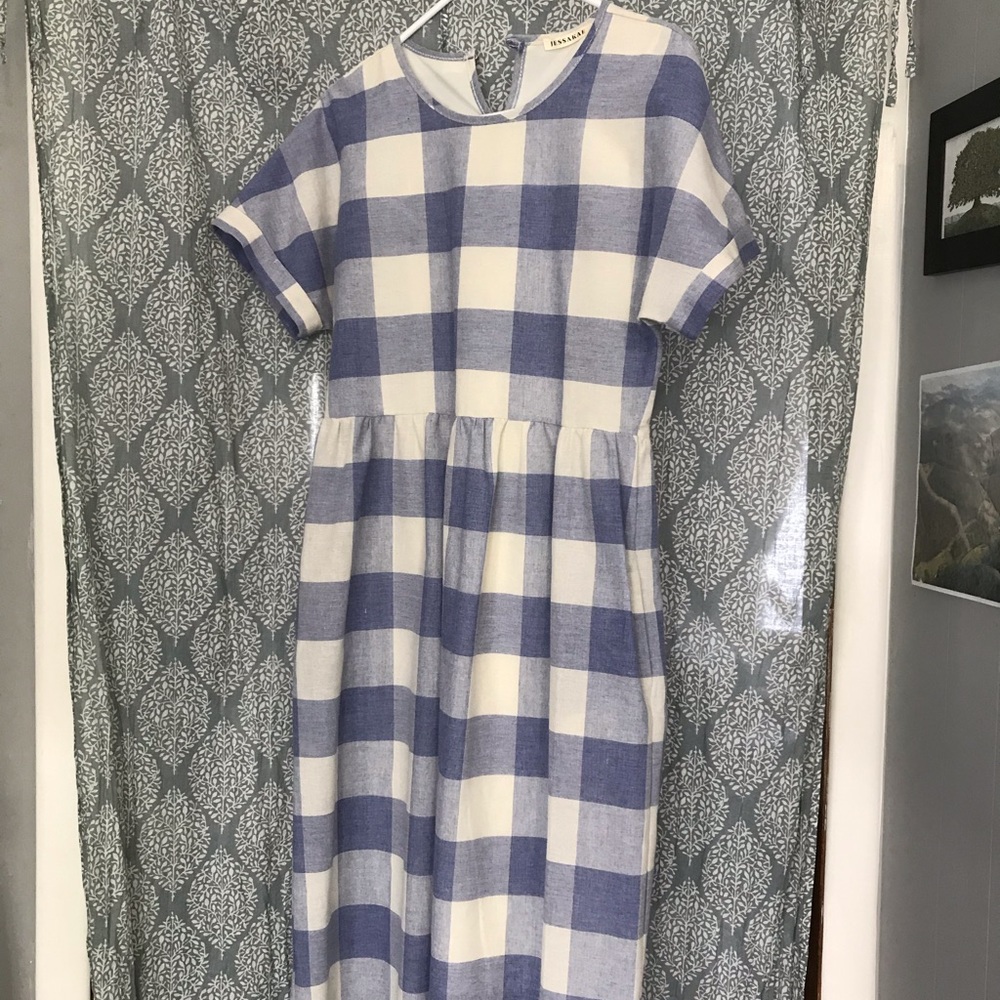 Jessa Kae purple gingham dress